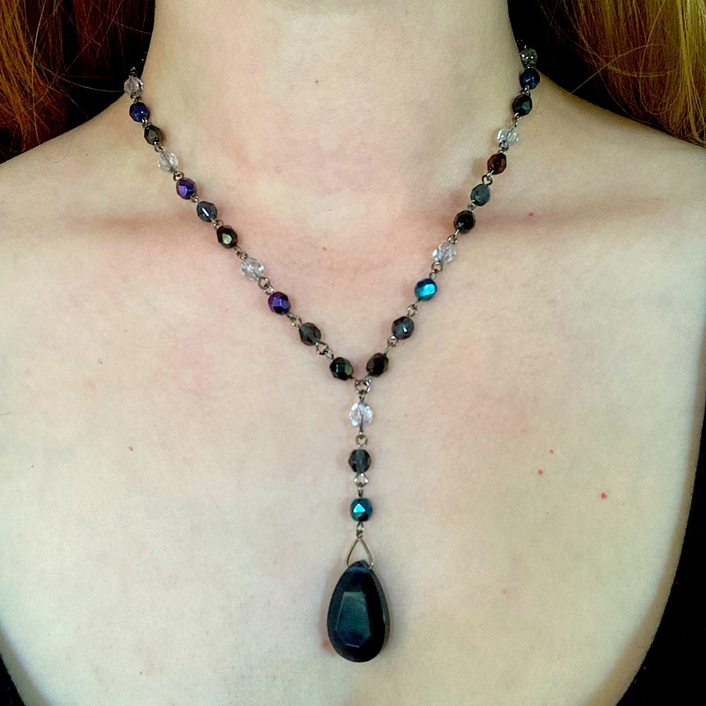 Beaded Teardrop Necklace/Choker